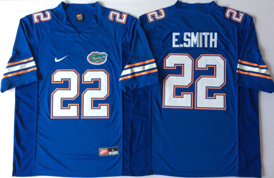 NCAA Men Florida Gators Blue #22 E.SMITH